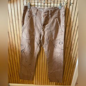 Pilcro Anthropologie Brown Swirl Jeans